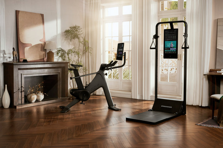 Gym Monster and VeloNix in a period guest room