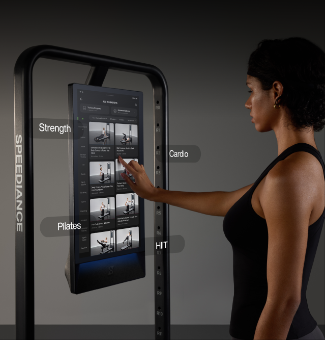 Programmes de fitness sur l'écran tactile