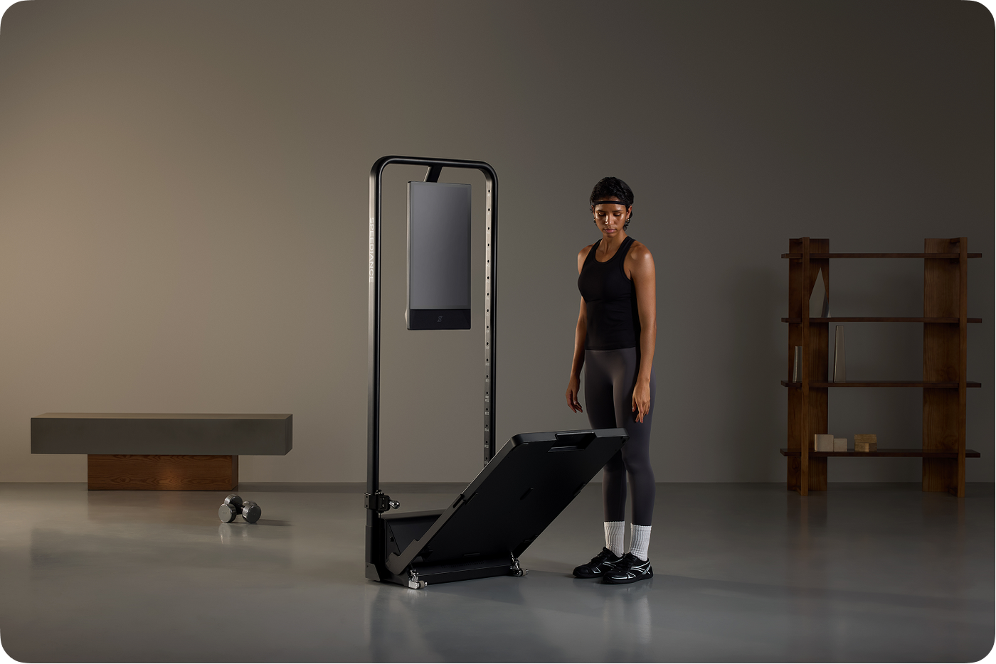 Plateforme pliable à fermeture douce